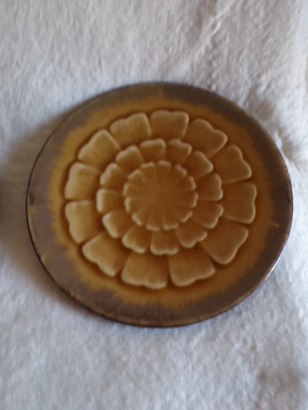 2 PIER 1 Plates / Dishes Earthenware Flower Top Design Beautiful